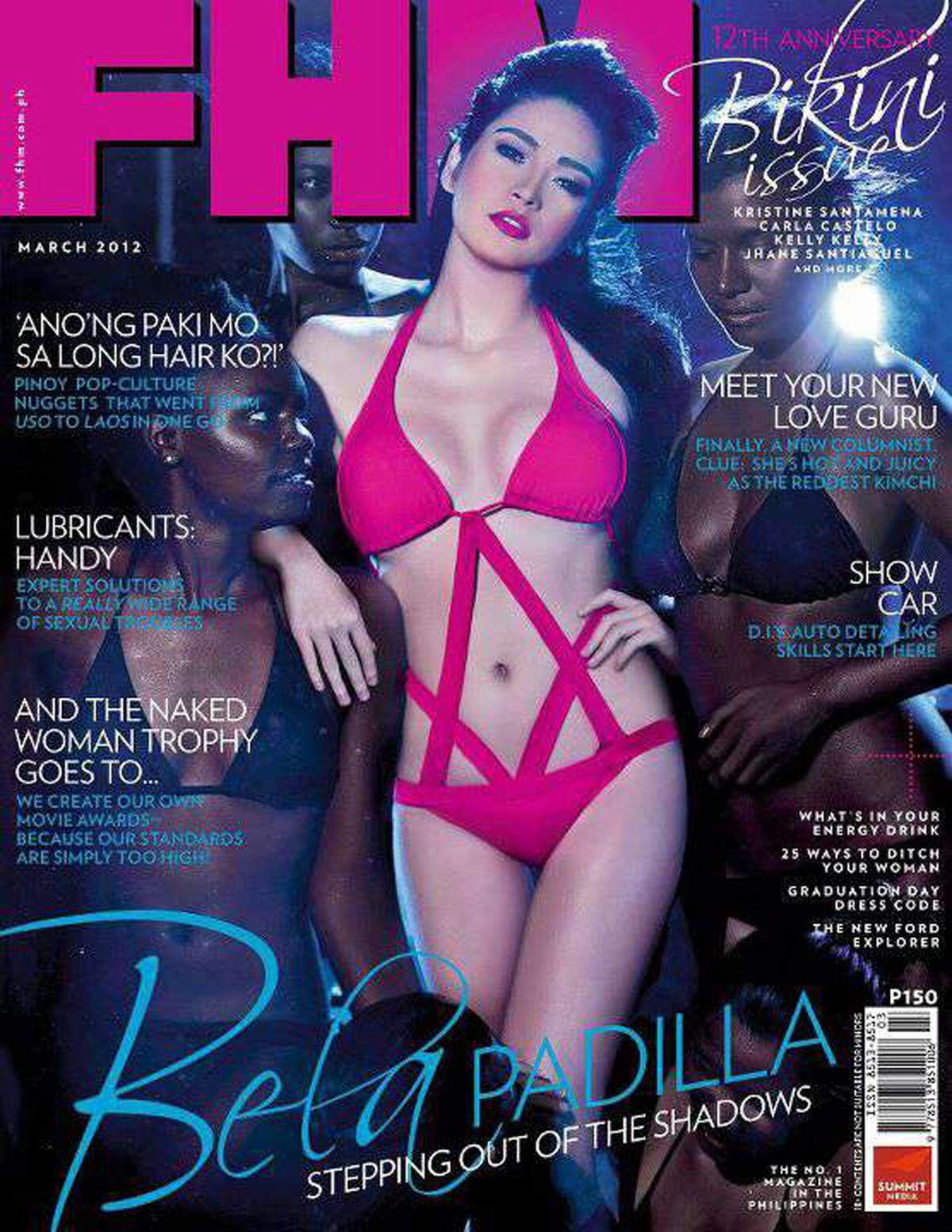 Nach Rassismus-Beschwerden von Facebook-Fans hat das Männermagazin FHM auf den Philippinen ein geplantes Titelfoto zurückgezogen. Auf dem Bild war eine hellhäutige Schauspielerin in Pink zwischen dunkelhäutigen Models in Schwarz zu sehen. Die Bildunterschrift lautete: "aus dem Schatten treten".