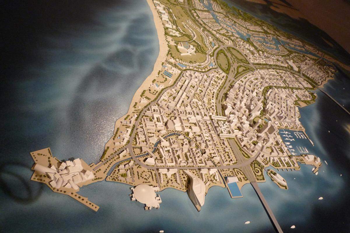 Plan des neuen Kulturviertels Saadiyat in Abu Dhabi.