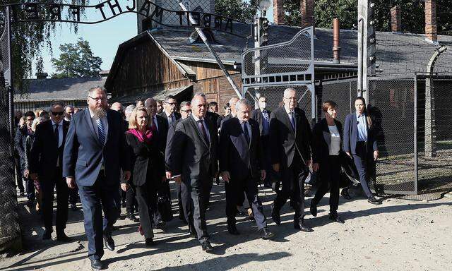 Austrian President Alexander van der Bellen visits Nazi German concentration camp Auschwitz-Birkenau in Oswiecim