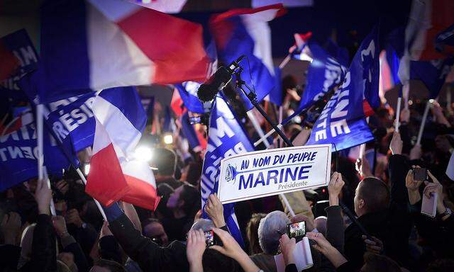 Unterstützer von Marine Le Pen.