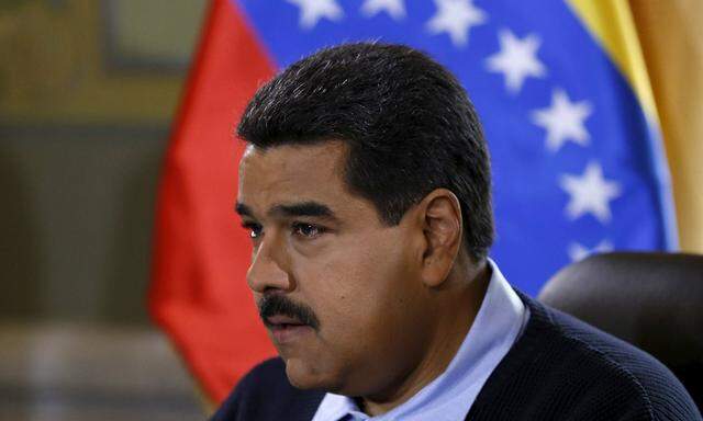 Venezuela´s President Maduro speaks during a news conference at Miraflores Palace in Caracas