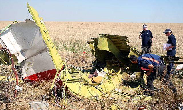 Die Absturzstelle des Fluges MH17 in der Ukraine