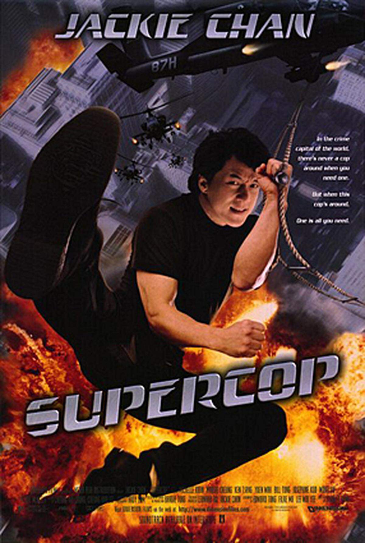 Die Effekte haben es Tarantino in dem dritten Teil von Jackie Chans Martial-Arts-Serie angetan. Der Film habe wohl die besten Stunts, die je gemacht wurden, meint er. Handlung? Nebensache.