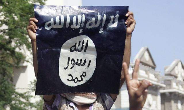 Die Flagge der Terrormiliz IS