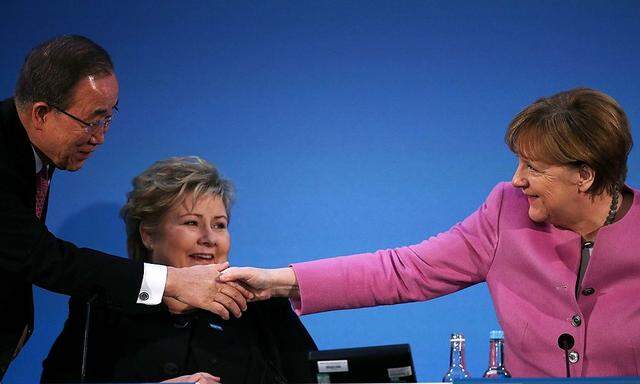 Angela Merkel und Ban Ki-moon.