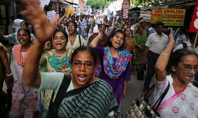 Archivbild: Demonstration gegen Vergewaltigung in Indien.