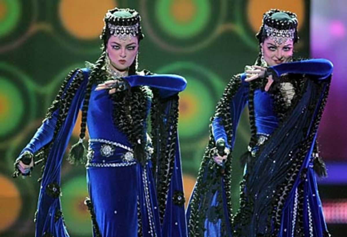 Aus der Kaukasusrepublik Armenien überzeugte singende Duo Inga & Anush mit dem Popsong "Jan Jan".