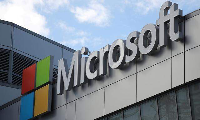 FILE PHOTO: A Microsoft logo is seen in Los Angeles