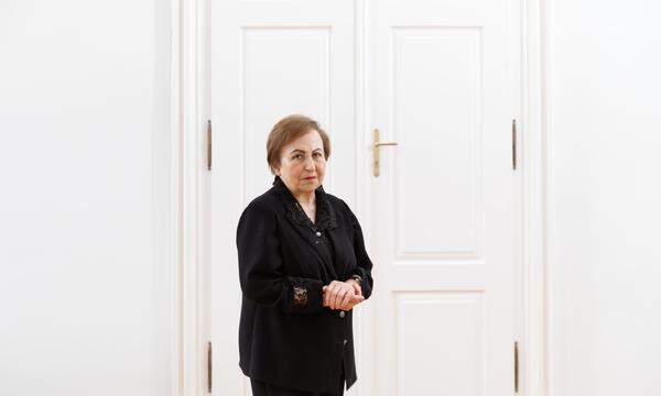 Shirin Ebadi, iranische Juristin, eine der ersten iranischen Richterinen und Menschenrechtsaktivistin im Museumsquartier Wien.