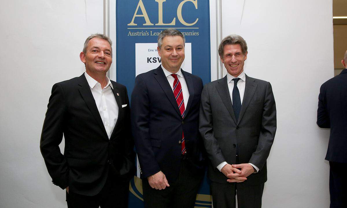 A1-Telekom-CEO Marcus Grausam, Immofinanz-CEO Oliver Schumy und PwC-Partner Peter Perktold (v.l.)
