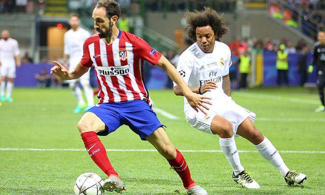 Juanfran (Atletico) and Marcelo (Real) beim vergangenen Champions-League-Finale