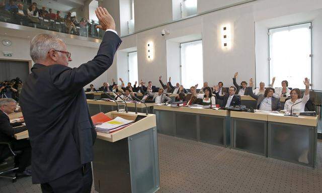 Abstimmung im Kärntner Landtag.