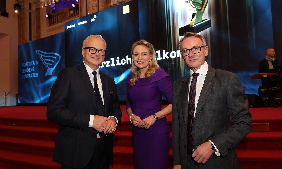 KSV-CEO Ricardo José Vybiral (l.), Aleksandra Izdebska, Director Austrian Business Agency und PwC-CEO Rudolf Krickl.