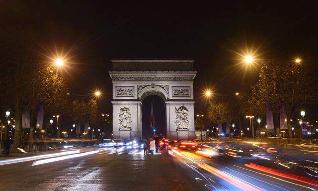 Arc de Triomphe bei Nacht Champs �lys�es Frankreich Paris The Arc de Triomphe by night Champs �l