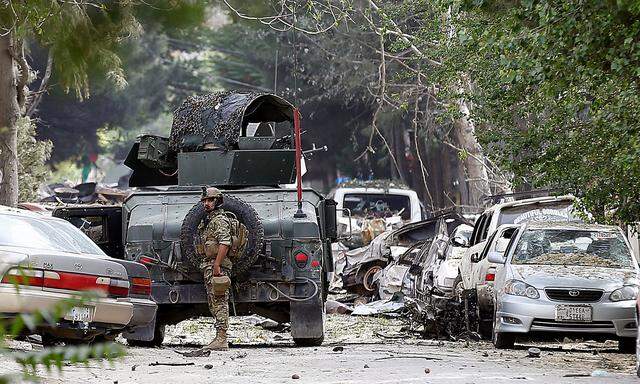 Bild der Verwüstung in Kabul. 