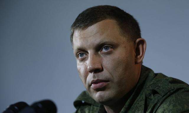 Zakharchenko, prime minister of the self-proclaimed 'Donetsk People's Republic', attends a news conference in Donetsk