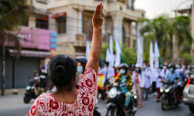 Proteste gegen das Militärregime in Burma