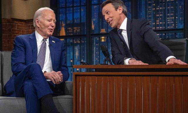 Der Besuch von US President Joe Biden in der Sendung „Late Night with Seth Meyers“ in New York City sorgte für Aufsehen.