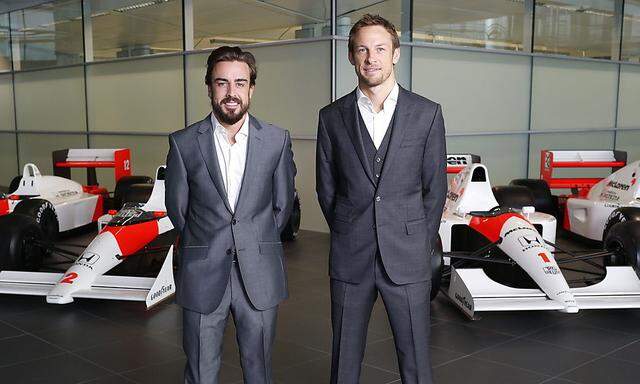 Die Piloten Fernando Alonso und Kevin Magnussen