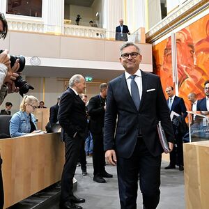 Finanzminister Magnus Brunner vor seiner ersten Budgetrede am Mittwoch im Nationalrat.