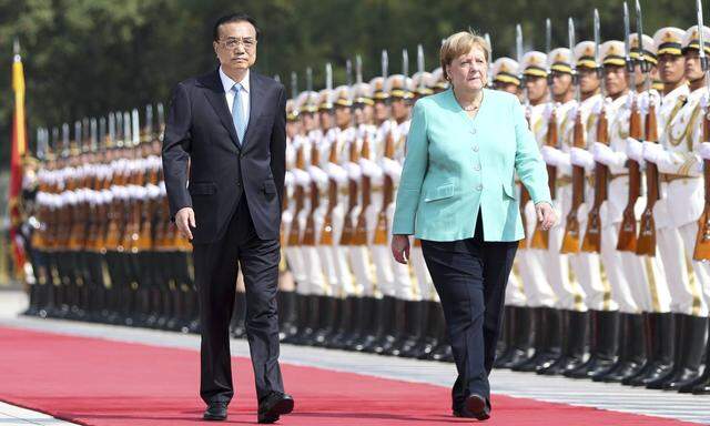 Der chinesische Ministerpräsident Li Keqiang und die deutsche Kanzlerin Merkel. 
