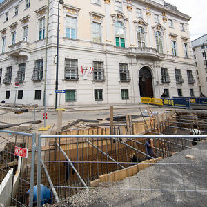 Baustelle vor Bundeskanzleramt
