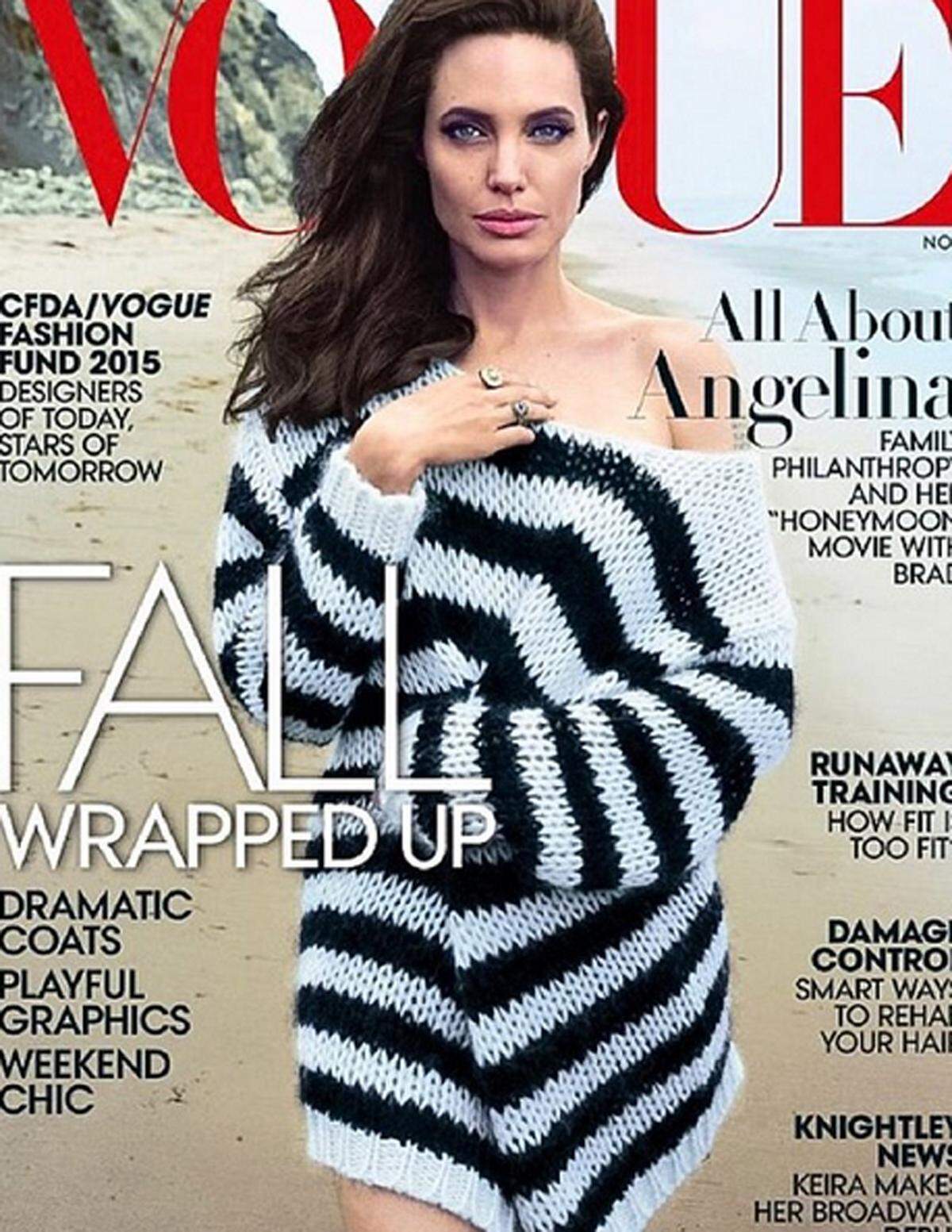 Angelina Jolie war das Covergirl für die Novemberausgabe der "Vogue". In der Schaustrecke ist sie aber nicht der einzige Star, denn auch ihre Kinder sind in der Modebibel zu sehen.