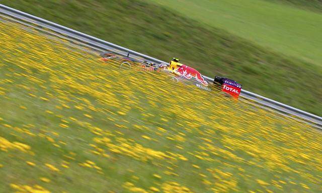 Red Bull Formula One driver Kvyat of Russia drives during the second practice session of the Austrian F1 Grand Prix at the Red Bull Ring circuit in Spielberg