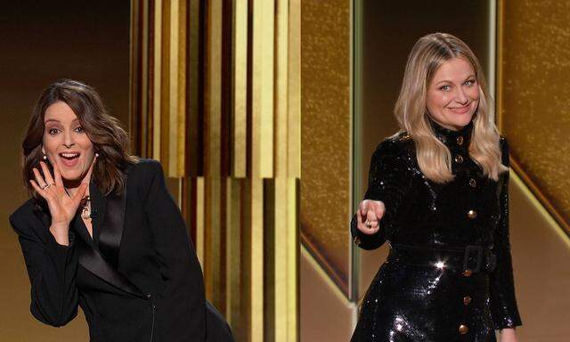Die Moderatorinnen Tina Fey und Amy Poehler: "Let's see what these European weirdos nominated this year."