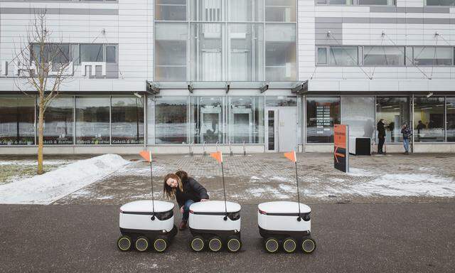 So wird in Tallinn geliefert – per Roboterfahrzeuge. 