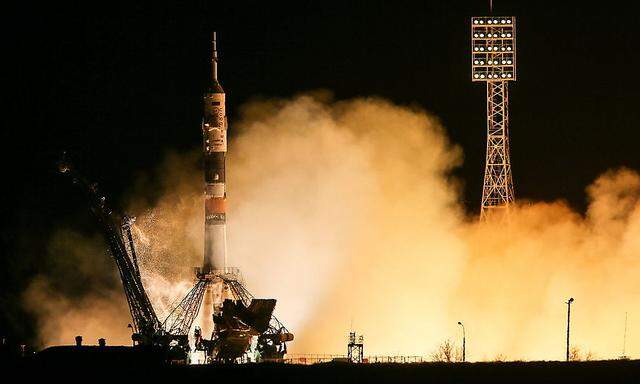 Der Start der Soyuz in Kasachstan in Richtung ISS.
