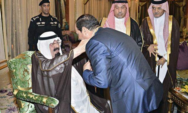 König Abdullah von Saudi-Arabien empfing den ägyptischen Präsidenten al-Sisi.