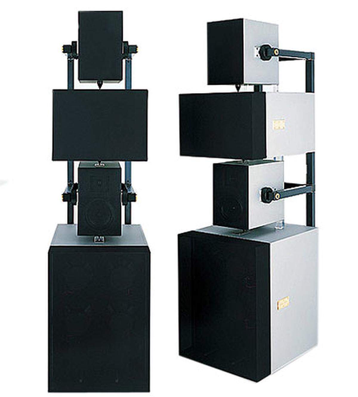 Goldmund setzt beim Design der "Epilogue Full System"-Speaker eher auf die Form, als das Material: Die extravaganten Lautsprecher sind aus Stahl und Aluminium und kommen auf etwa 175.000 Euro.