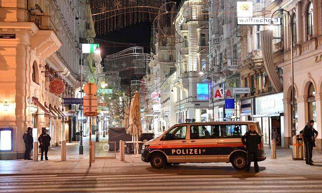 Polizeieinheiten beim Terroranschlag in der Wiener Innenstadt