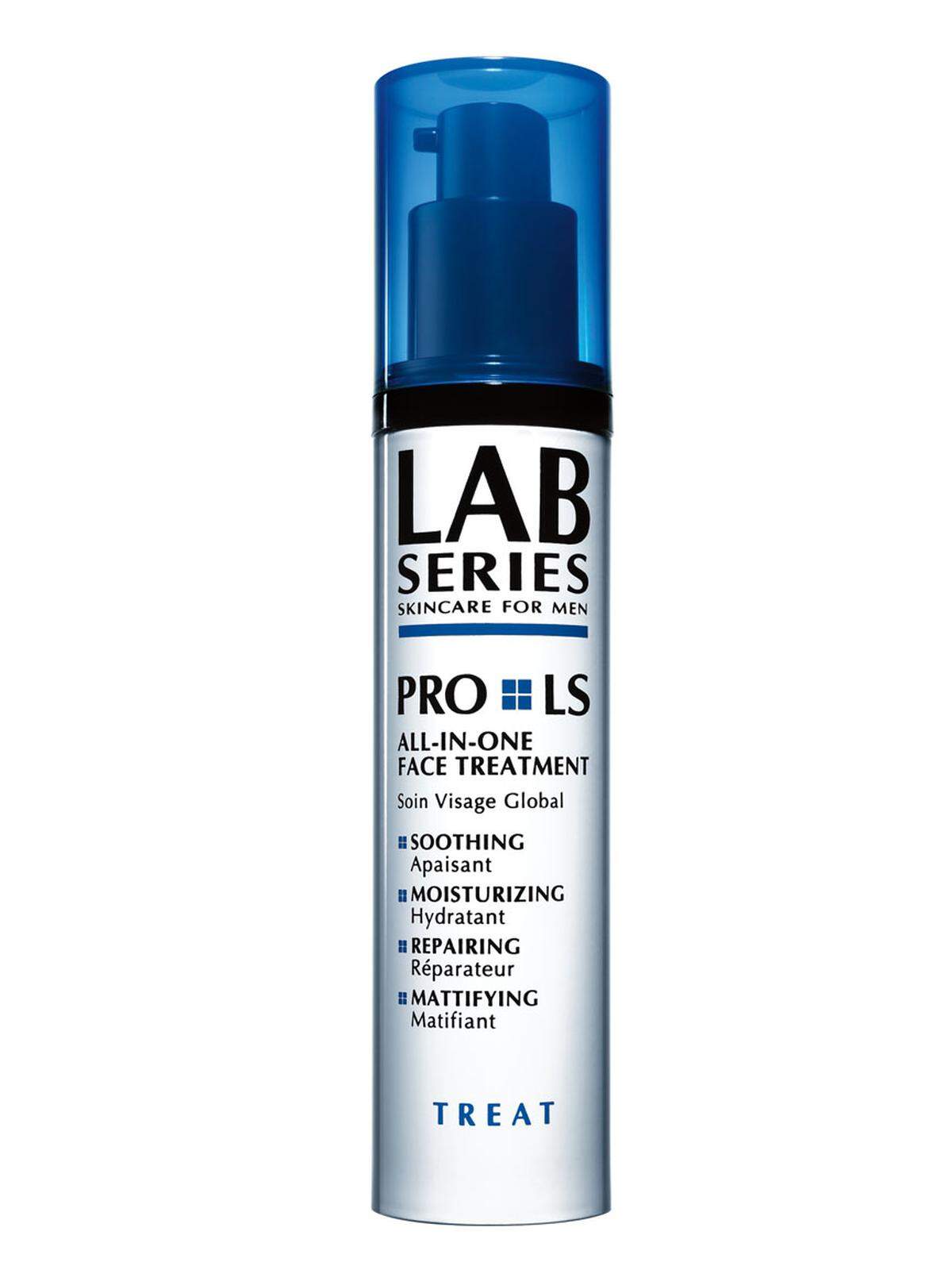 Eines für alles. Das Lab Series Pro LS all-in-one face Treatment soll Rasurbrand und Hautschäden bekämpfen und für Straffe Haut und weniger ölige Haut sorgen. 29,90 Euro.