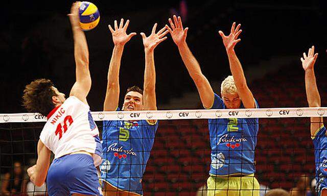 VOLLEYBALL - Euro Volley 2011, SLO vs SRB