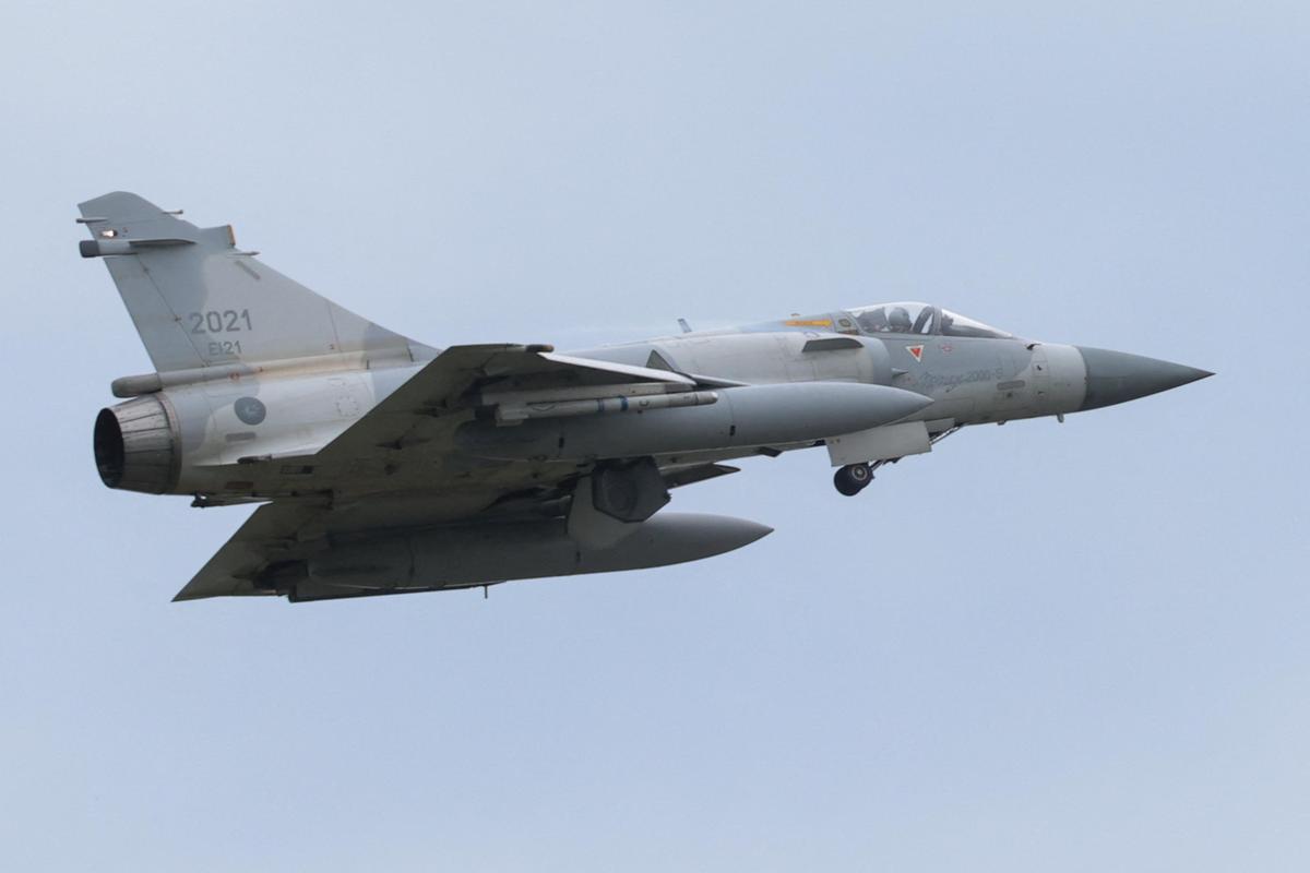 A Mirage 2000 military jet, here from the military in Taiwan.