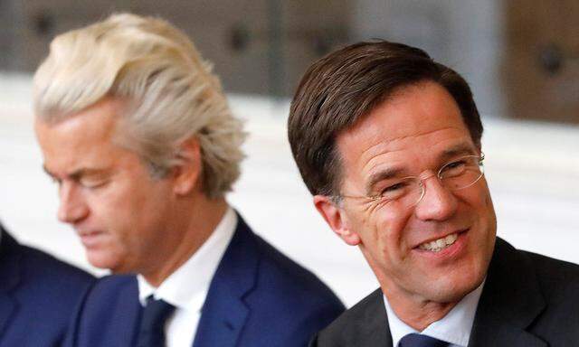 Premier Rutte (re) und Rechtspopulist Wilders