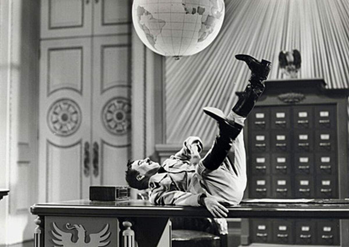 Je politischer Chaplin mit der Zeit wurde ("The Great Dictator", "A King in New York"), desto schneller schwand seine Popularität.  Im Bild: The Great Dictator, 1940