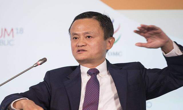 181002 GENEVA Oct 2 2018 Executive Chairman of China s Alibaba Group Jack Ma speaks at th