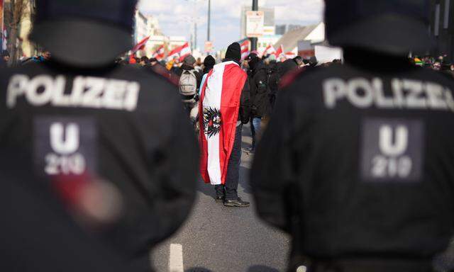 Symbolbild: Demonstration gegen Österreichs Coronapolitik. 