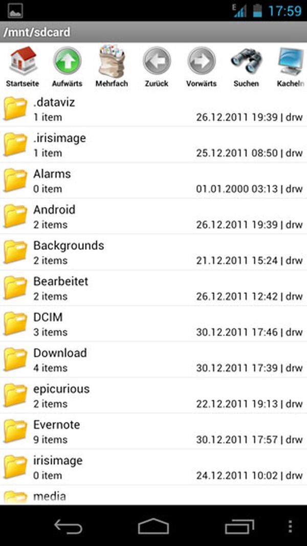 Anders als zum Beispiel am iPhone, können Android-Nutzer auf das gesamte Dateiverzeichnis ihres Geräts zugreifen. Dafür gibt es eine Menge guter Apps, wir empfehlen jene mit dem schlichten Namen "Datei Manager".