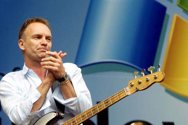 Der Musiker Sting gab zum Launch in New York ein Open-Air-Konzert - der Eintritt war frei