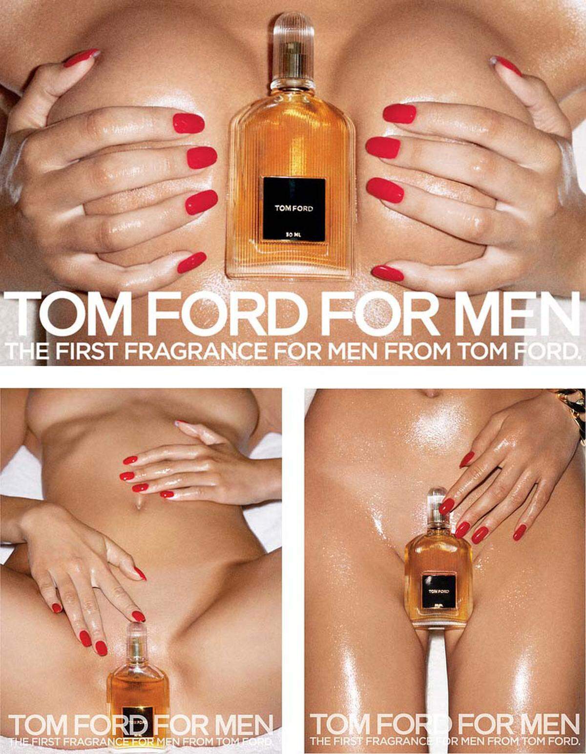 Beispiele aus der Vergangenheit zeigen, dass es auch in Sachen Parfumwerbung weitaus pikanter zugehen kann, so etwa bei Tom Ford. 2007 konnte sich Fotograf Terry Richardson ganz dem Porno-Chic hingeben.