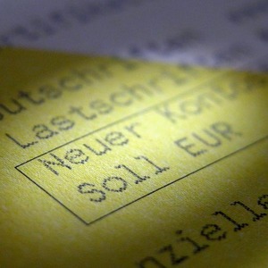 Kontoueberziehung auf einem Kontoauszug