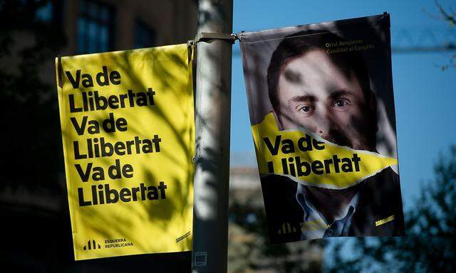 Die Separatisten fordern die Freilassung von Oriol Junqueras.