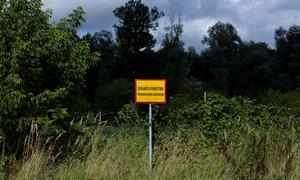 Nahe der Grenze zwischen Polen und Belarus. Warschau befürchtet Provokationen.