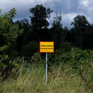 Nahe der Grenze zwischen Polen und Belarus. Warschau befürchtet Provokationen.