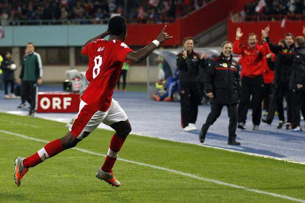 Alaba bereitete den ersten Treffer durch Marc Janko vor und erzielte später selbst sein erstes Team-Tor.  Österreich - Kasachstan 4:0 (1:0) Janko (24., 63.), Alaba (71.), Harnik (93.).