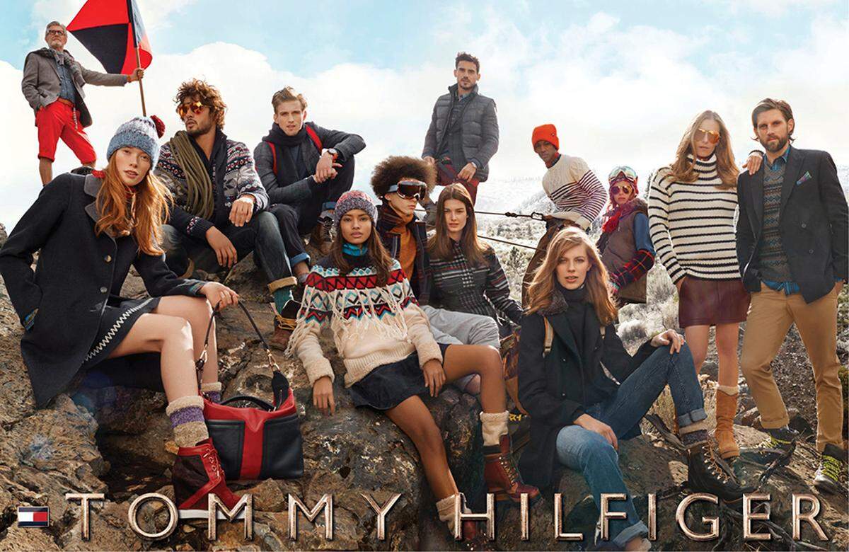 Unzählige Models sorgen in der Kampagne von Tommy Hilfiger für Herbststimmung. Fotograf: Craig McDean